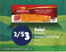 Family Dollar Armour Pretzel Dog offer