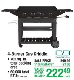 Menards 4-Burner Gas Griddle offer