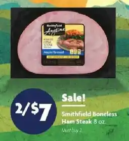 Family Dollar Smithfield Boneless Ham Steak offer