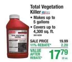 Menards Total vegetation killer offer