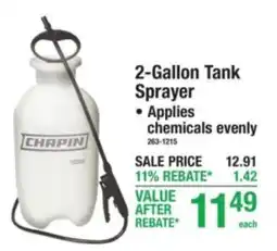 Menards Tank Sprayer offer