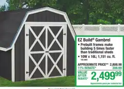 Menards EZ Build Gambrel offer