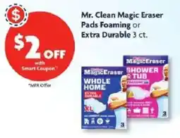 Family Dollar Mr. Clean Magic Eraser Pads Foaming or Extra Durable offer