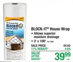 Menards Block-it house wrap offer