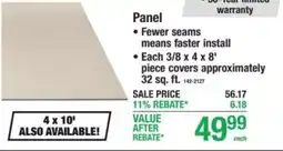 Menards Panel offer