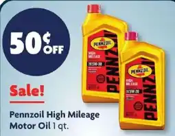 Family Dollar Pennzoil High Mileage Motor Oil offer