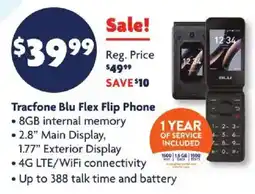 Family Dollar Tracfone Blu Flex Flip Phone offer