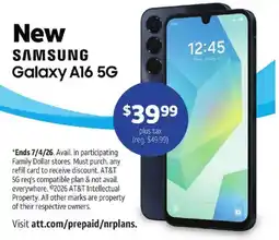 Family Dollar SAMSUNG Galaxy A16 5G offer
