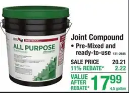 Menards Joint Compound offer