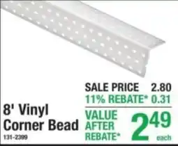 Menards Vinyl Corner Bread offer
