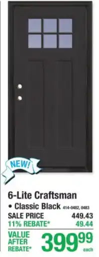 Menards 6-Lite Craftsman offer