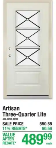 Menards Artisan Three-Quarter Lite offer