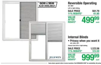 Menards Reversible Operating offer