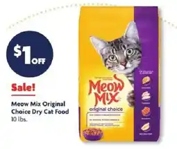 Family Dollar Meow Mix Original Choice Dry Cat Food offer