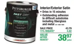 Menards Interior/Exterior Satin offer