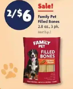 Family Dollar Family Pet Filled Bones offer