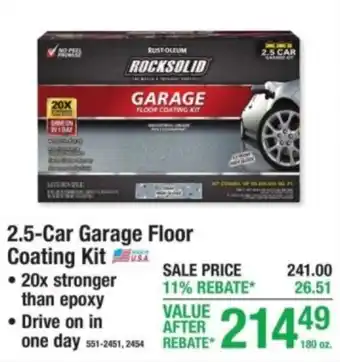 Menards 2.5-Car Garage Floor Coating Kit offer