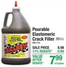 Menards Pourable elastomeric crack filler offer