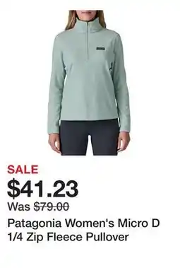 Dick's Sporting Goods Patagonia Women's Micro D 1/4 Zip Fleece Pullover offer