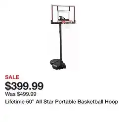 Dick's Sporting Goods Lifetime 50 All Star Portable Basketball Hoop offer