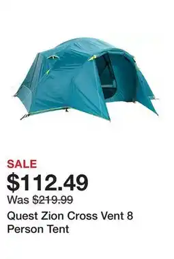 Dick's Sporting Goods Quest Zion Cross Vent 8 Person Tent offer