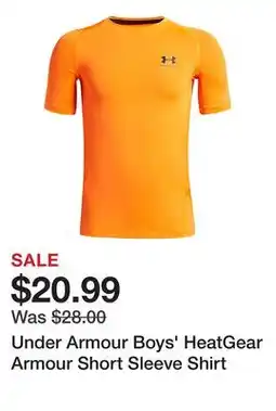 Dick's Sporting Goods Under Armour Boys' HeatGear Armour Short Sleeve Shirt offer