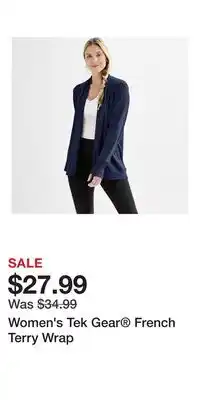 Kohl's Women's Tek Gear French Terry Wrap offer