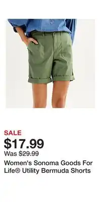 Kohl's Women's Sonoma Goods For Life Utility Bermuda Shorts offer