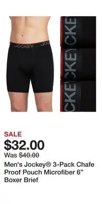 Kohl's Men's Jockey 3-Pack Chafe Proof Pouch Microfiber 6 Boxer Brief offer