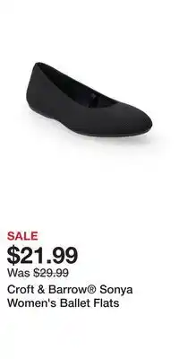 Kohl's Croft & Barrow Sonya Women's Ballet Flats offer