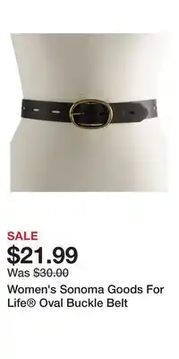 Kohl's Women's Sonoma Goods For Life Oval Buckle Belt offer