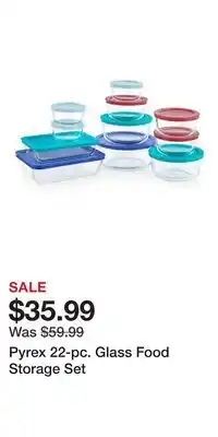 Kohl's Pyrex 22-pc. Glass Food Storage Set offer