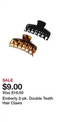 Kohl's Emberly 2-pk. Double Teeth Hair Claws offer