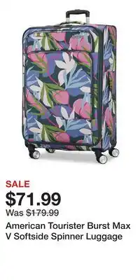 Kohl's American Tourister Burst Max V Softside Spinner Luggage offer