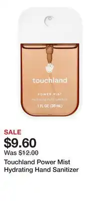 Kohl's Touchland Power Mist Hydrating Hand Sanitizer offer