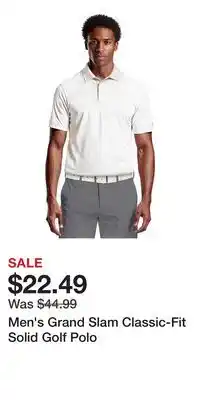 Kohl's Men's Grand Slam Classic-Fit Solid Golf Polo offer