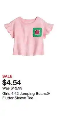 Kohl's Girls 4-12 Jumping Beans Flutter Sleeve Tee offer