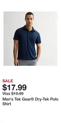 Kohl's Men's Tek Gear Dry-Tek Polo Shirt offer