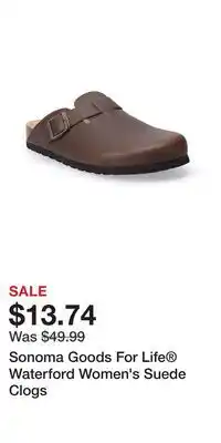 Kohl's Sonoma Goods For Life Waterford Women's Suede Clogs offer