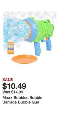 Kohl's Maxx Bubbles Bubble Barrage Bubble Gun offer