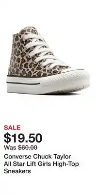 Kohl's Converse Chuck Taylor All Star Lift Girls High-Top Sneakers offer