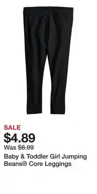 Kohl's Baby & Toddler Girl Jumping Beans Core Leggings offer