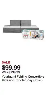 Kohl's Yourigami Folding Convertible Kids and Toddler Play Couch offer