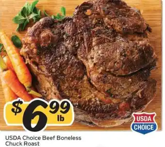 Winn Dixie USDA Choice Beef Boneless Chuck Roast offer