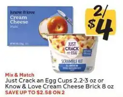 Winn Dixie Just Crack an Egg Cups or Know & Love Cream Cheese offer