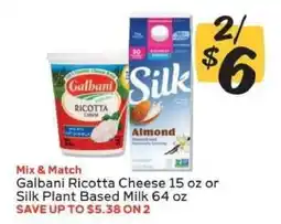 Winn Dixie Galbani Ricotta Cheese or Silk Plant Based Milk offer