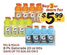 Winn Dixie 8 Pk Gatorade 20 oz btls offer