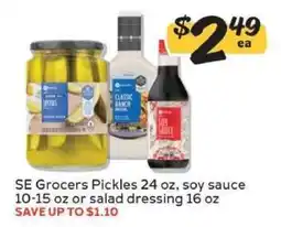 Winn Dixie SE Grocers Pickles, Soy Sauce, or Salad Dressing offer