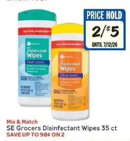 Winn Dixie SE Grocers Disinfectant Wipes 35 ct offer