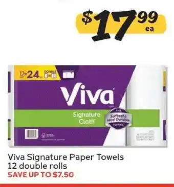Winn Dixie Viva Signature Paper Towels offer